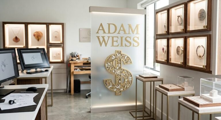 Adam Weiss at a keepsake jewelry business showroom