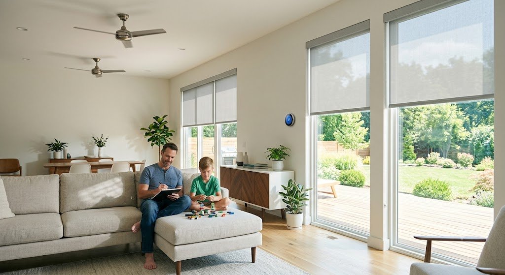 Energy-efficient home using smart cooling solutions during summer