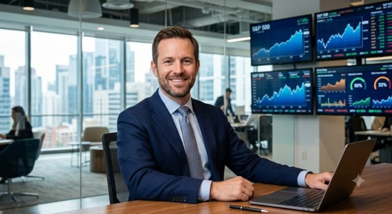 Max Dorsch in a professional setting highlighting his business career and financial success